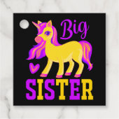 Big Sister Magical Unicorn Geschenkanhänger (Vorderseite)