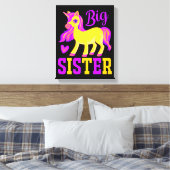 Big Sister Magical Unicorn Leinwanddruck (Insitu (Schlafzimmer))