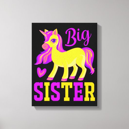 Big Sister Magical Unicorn Leinwanddruck (Vorderseite)