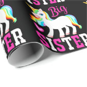Big Sister Magical Unicorn mit Rainbow Mane & Schw Geschenkpapier (Rolleneckpunkt)