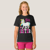 Big Sister Magical Unicorn mit Rainbow Mane & Schw T-Shirt (Vorne ganz)