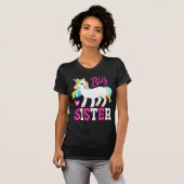 Big Sister Magical Unicorn mit Rainbow Mane & Schw T-Shirt (Vorne ganz)