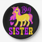 Big Sister Magical Unicorn Pappteller (Vorderseite)