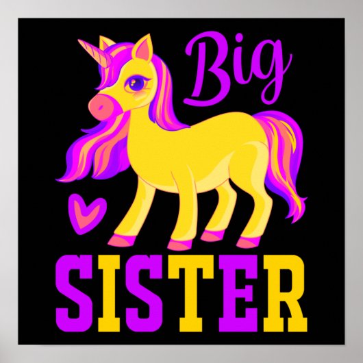 Big Sister Magical Unicorn Poster (Vorne)