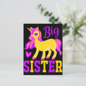 Big Sister Magical Unicorn Postkarte (Stehend Vorderseite)