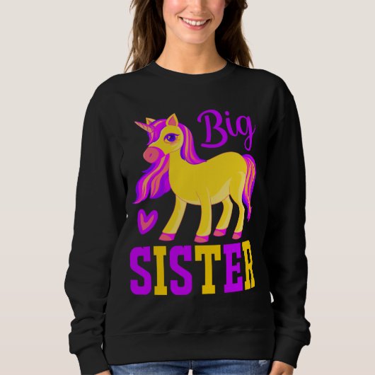 Big Sister Magical Unicorn Sweatshirt (Vorderseite)