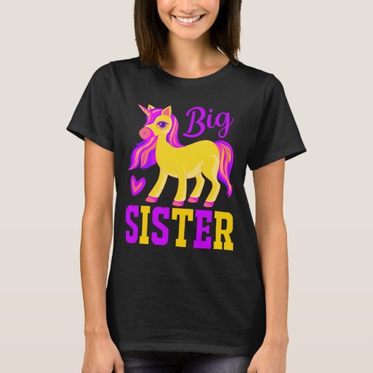 Big Sister Magical Unicorn T-Shirt (Vorderseite)