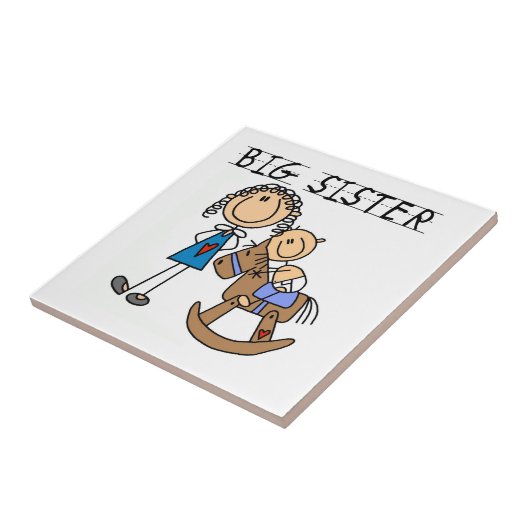 Big Sister mit Baby Brother Geschenken Fliese (Seite)