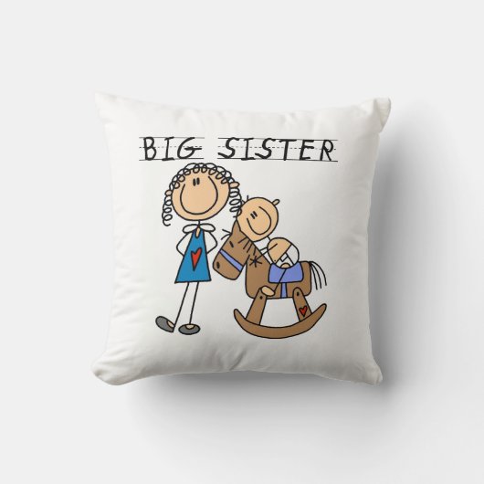 Big Sister mit Baby Brother Geschenken Kissen (Vorderseite)