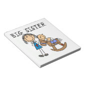 Big Sister mit Baby Brother Geschenken Notizblock (angewinkelt)