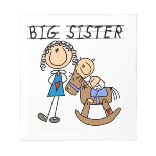 Big Sister mit Baby Brother Geschenken Notizblock