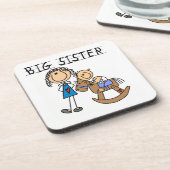 Big Sister mit Baby Brother Geschenken Untersetzer (Linke Seite)