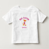 Big Sister mit Baby Brother Personalisiert Kleinkind T-shirt (Vorderseite)