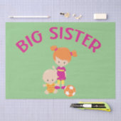 Big Sister mit Baby Brother Soccer Ball Geschenk Seidenpapier (Handwerk)