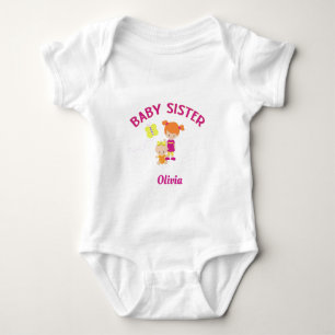 Big Sister mit Baby Schwester Custom Proud Schwest Baby Strampler
