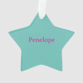 Big Sister mit Baby Sister Personalisiert Star Ornament (Rückseite)