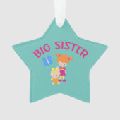 Big Sister mit Baby Sister Personalisiert Star Ornament (Vorderseite)
