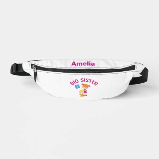 Big Sister mit Baby Sister Proud Sister T - Shirt Bauchtasche (Vorderseite)