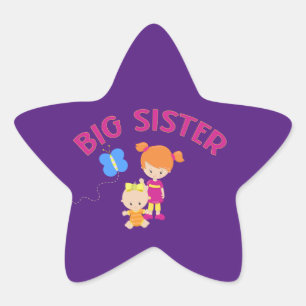 Big Sister mit Baby Sister Star Sticker