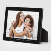 Big Sister Modern Minimal Black Matboard Foto Fotoplatte (Seite)