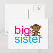 Big Sister Monkey Postkarte (Vorne/Hinten)