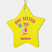 Big Sister Name mit Baby Sister Year Star Custom Keramik Ornament (Links)