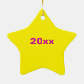 Big Sister Name mit Baby Sister Year Star Custom Keramik Ornament (Hinten)