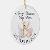 Big Sister New Baby Schwangerschaftsankündigung De Keramik Ornament (Rechts)