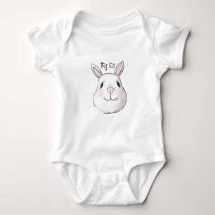 Big Sister Niedlich Bunny Rabbit Baby Strampler
