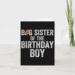 Big Sister of the Birthday Boy American Football L Karte