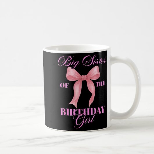 Big Sister Of The Birthday Girl Family Nk Coquette Kaffeetasse (Rechts)