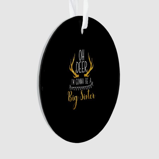 Big Sister Oh Deer Baby AnnouncemeAcrylic Ornament (Vorderseite)