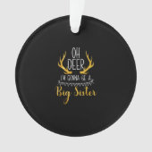 Big Sister Oh Deer Baby AnnouncemeAcrylic Ornament (Vorderseite)