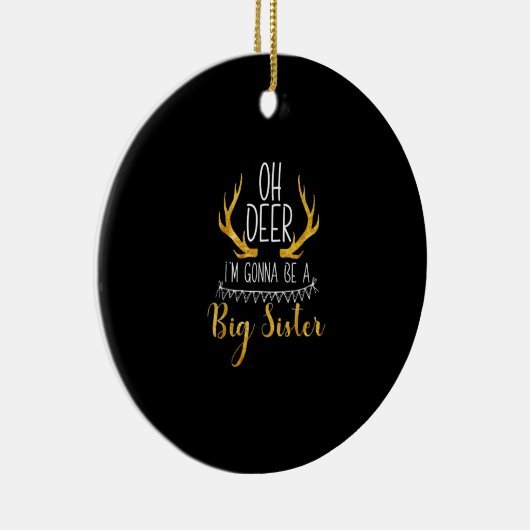 Big Sister Oh Deer Baby Announcement Cute Ornament (Rechts)