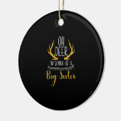 Big Sister Oh Deer Baby Announcement Cute Ornament (Links)