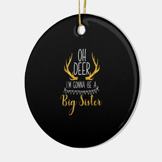 Big Sister Oh Deer Baby Announcement Cute Ornament (Links)