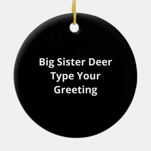 Big Sister Oh Deer Baby Announcement Cute Ornament (Hinten)