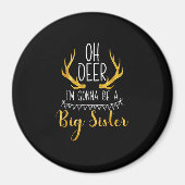 Big Sister Oh Deer Baby Announcement Cute Style Magnet (Vorne)