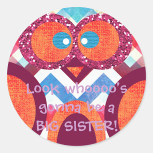BIG SISTER Owl Aufkleber