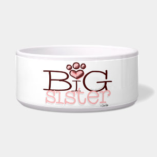 Big Sister Paw Print Design Napf