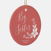 Big Sister Personalisierte handgeschriebene Script Keramik Ornament (Rechts)