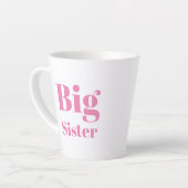 Big Sister Pink Briefe Mädchen weiß Milchtasse (Linke Ecke)
