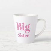 Big Sister Pink Briefe Mädchen weiß Milchtasse (Rechts)