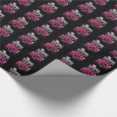 Big Sister Pink Unicorn Hearts Geschenkpapier (Ecke)