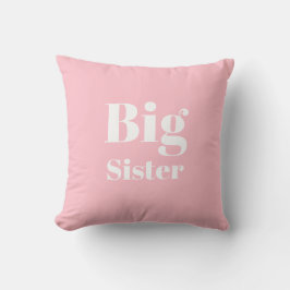 Big Sister Pink White Girl's Kissen