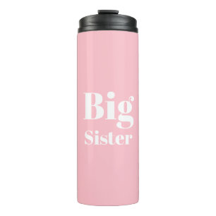 Big Sister Pink White Girl's Thermosbecher