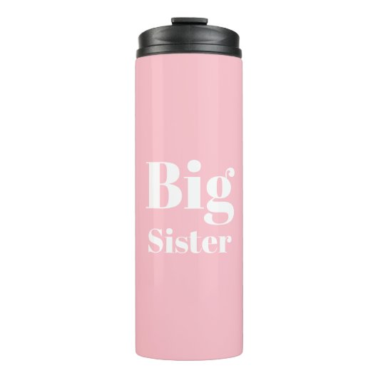Big Sister Pink White Girl's Thermosbecher (Vorderseite)