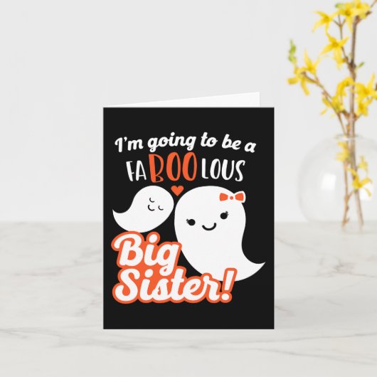 Big Sister Pregnancy Ankündigung Niedlich Ghost Gi (Gelbe Blume)