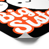 Big Sister Pregnancy Ankündigung Niedlich Ghost Gi Poster (Ecke)