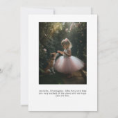 Big Sister Pregnancy Announcement Foto Einladung (Rückseite)